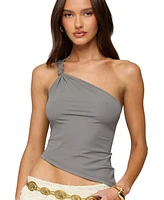 Edikted Women's Knotted One Shoulder Asymmetric Top