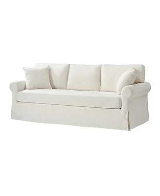 Israel Traditional Slipcovered Sofa with Solid Leg