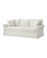 Israel Traditional Slipcovered Sofa with Solid Leg