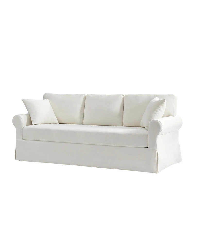 Israel Traditional Slipcovered Sofa with Solid Leg