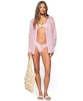 Edikted Women's Kellen Oversized Cotton Button Up Shirt
