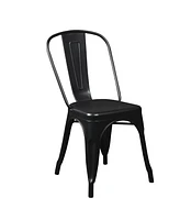Set of Four Sturdy Steel Side Chairs for Dining or Kitchen
