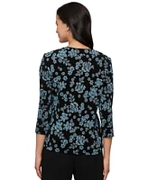 Alex Evenings Petite 3/4-Sleeve Glitter Twinset