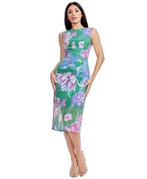 Dress the Population Women's Claudette Floral-Print Sequin