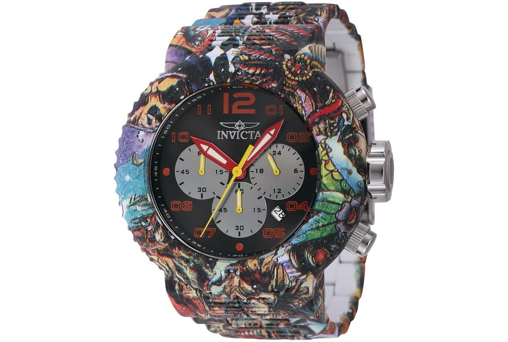 Invicta Men's 43234 Pro Diver Quartz Chronograph Black, Orange Dial Watch