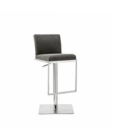 Sleek Stainless Steel Bar Height Chair for Indoor or Outdoor Use