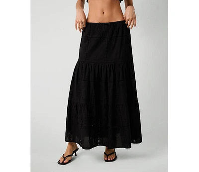 WeWoreWhat Women's Midi Pull On Skirt