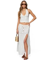 Edikted Women's Greer Tie Front Halter Top