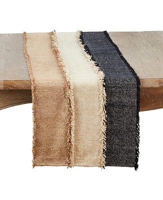 Saro Lifestyle Color Cascade Fringed Table Runner