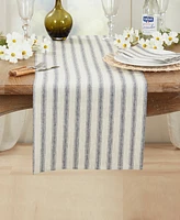 Saro Lifestyle Classic Striped Pure Linen Table Runner, 16" x 72"