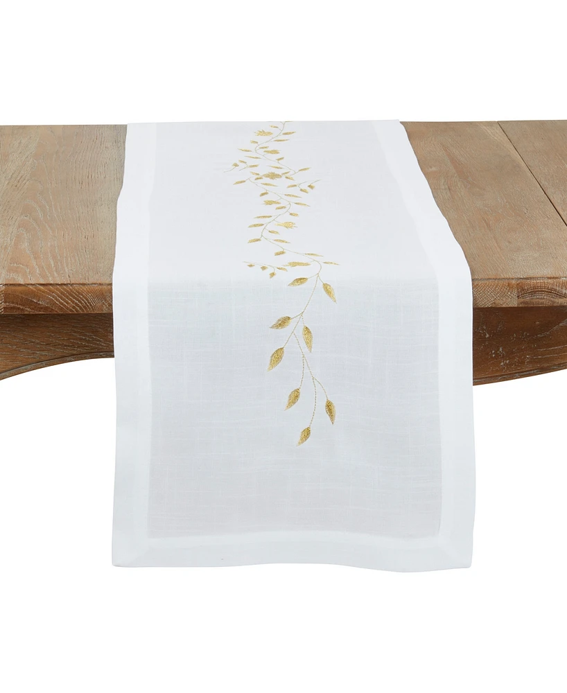 Saro Lifestyle Exquisite Embroidered Pomegranate Runner, 16" x 72"