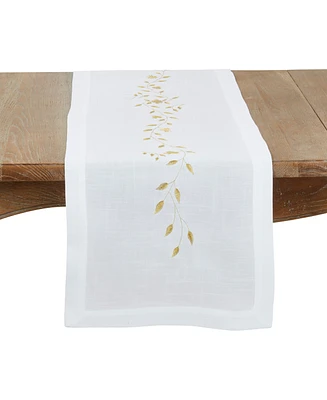 Saro Lifestyle Exquisite Embroidered Pomegranate Runner, 16" x 72"