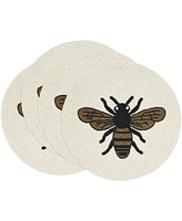Saro Lifestyle Honeybee Treasure Beaded Placemats, 15" Round
