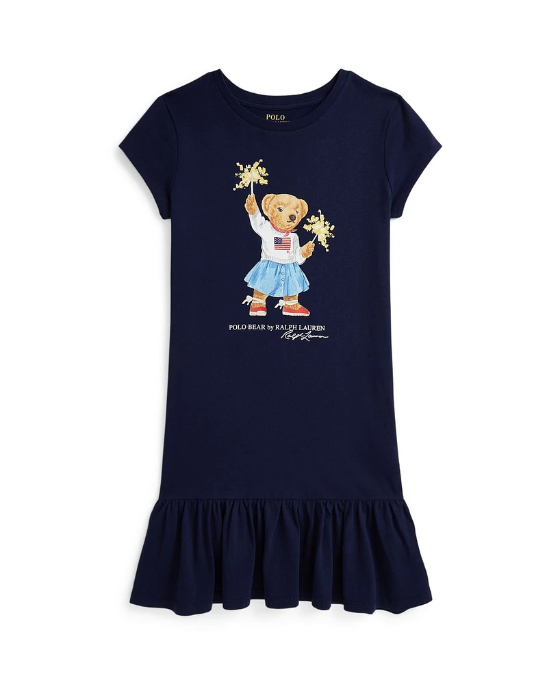 Polo Ralph Lauren Big Girls Bear Jersey Dress