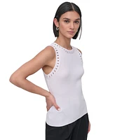 Dkny Petite Knit Sweater Tank Top