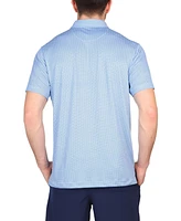 Tailorbyrd Men's Mini Geo Printed Performance Polo