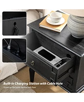 Kim 28"Tall 2-Drawer Nightstand