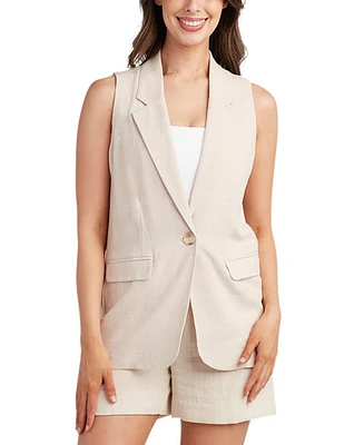 Bcx Juniors' Linen-Blend Vest