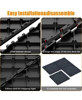 Diy 12" Patio Deck Tiles, Interlocking, Easy Install, 36pcs