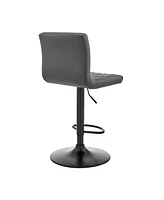Industrial Iron Adjustable Bar Stool – Swivel Seat & Low Back