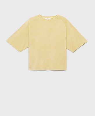 Mango Women's Terry Cotton Overdyed Sweatshirt