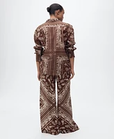 Mango Women's Cotton Paisley Shirt