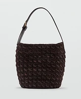 Mango Women's Natural Fiber Shopper Bag