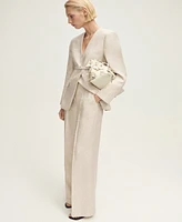 Mango Women's Linen Suit Pants