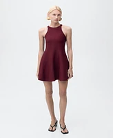 Mango Women's Short Flared Knitted Dress