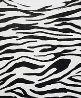 Mango Women's Zebra-Print Fitted Midi Dress