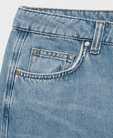Mango Women's Wide Leg Mid-Rise Jeans