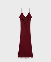 Mango Women's Ruffle Detail Chiffon Dress