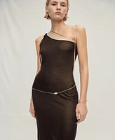 Mango Women's Combined Lyocell Knit Dress
