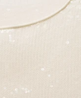 Mango Women's Short-Sleeved Sequin Knitted Sweater
