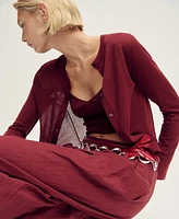 Mango Women's Straight Button Cardigan Sweater