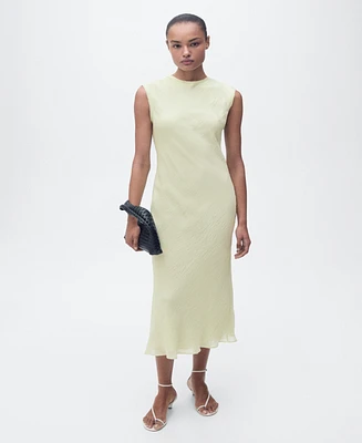 Mango Women's Wrinkled Effect Midi Dress