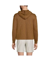Lands' End Men's Textural Slub Hoodie Sweater