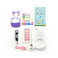 myFirst CareBuds – Wireless Bluetooth Earbuds for Kids, 85dB Limit, Anti-Lost Strap, Built-in Mic, Touch Control, Easy Pairing, Long Playtime