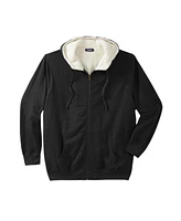 KingSize Big & Tall Sherpa-Lined Fleece Zip Hoodie