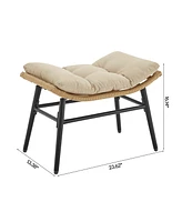 Manhattan Comfort 31" -Pc. Metal Benson Modern Upholstered Patio Rocking Chair Set