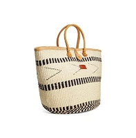 Balance Point Handwoven Straw Sisal Basket Tote Bag
