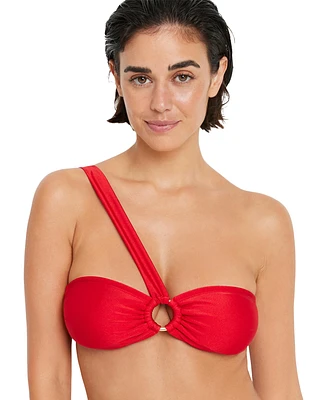 Lscn by Lascana Women's O-Ring Bandeau Bikini Swimsuit Top