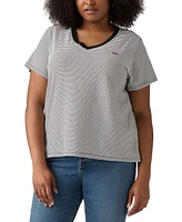 Levi's Plus Perfect Cotton Striped Short-Sleeve Tee