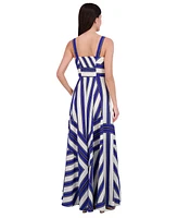 Eliza J Women's Printed Square-Neck Sleeveless Maxi Dress