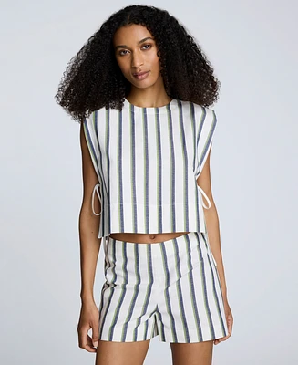 Kenneth Cole Women's Striped Tie-Side Tank Top