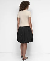 Dkny Women's Mixed Media Bubble Dress