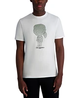 Karl Lagerfeld Paris Men's Short Sleeve Crewneck Rubberized Character Graphic T-Shirt