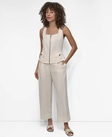 Dkny Women's Weathered Zip-Up Vest