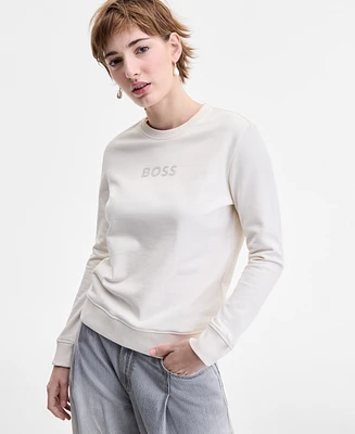 Boss Orange Women's Embellished Logo Crewneck Sweatshirt