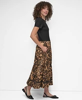 Dkny Women's Mixed Media Dress